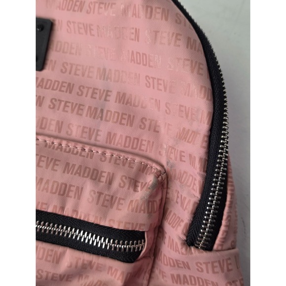 Steve Madden Women's Backpack Pink Black For School Nylon Bag - Picture 10 of 14